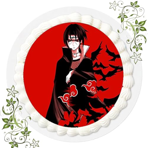 Tortenaufleger Tortenbild Geburtstag Fondant Zuckerpapier Ø 20 cm Naruto Itachi Nr. 76 von TV-24