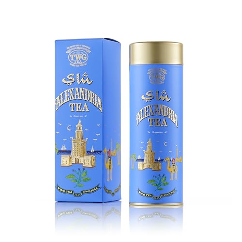 TWG Tea | Alexandria Tea | Grüner Tee | Grüne Minze & Gewürze | Haute Couture Dose, 100G | Geschenkset von TWG Tea