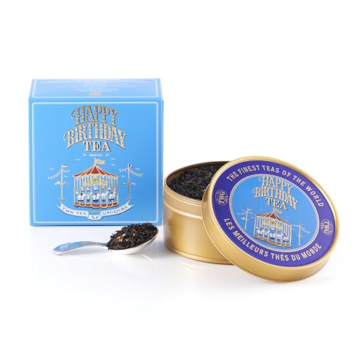 TWG Tea | Happy Birthday Tea | Schwarzer Tee | Rote Beeren & Vanille | Kaviardose, 100G | Geschenkset von TWG Tea