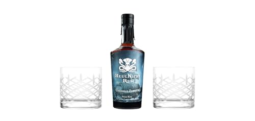 HeulNicht Rum Geschenkset | 42% Vol. | 700ml | Inkl. 2 Gläsern | Rum aus der Karibik | verschiedene Geschenkoptionen (Tumbler "Club", ohne Geschenkkarton) von Tabakland ...ALLES WAS ANMACHT!