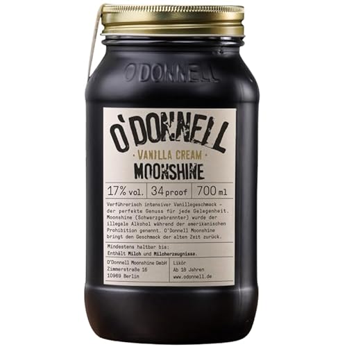 Likör O'DONNELL MOONSHINE Vanilla Cream 17% Vol. 700ml – Cremiger Vanillelikör der Extraklasse von Tabakland ...ALLES WAS ANMACHT!