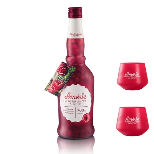 Likör SASSE Amerie Münsterländer Aperitif 16% Vol. 700 ml + 2 hochwertige Sasse-Gläser im Geschenkset - Exklusives Präsent für Genießer von Tabakland ...ALLES WAS ANMACHT!