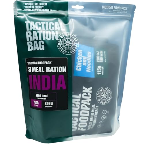 Tactical Foodpack 3 Meals Ration India zum Campen, Outdoor, Trekking, 737 g von Tactical Foodpack