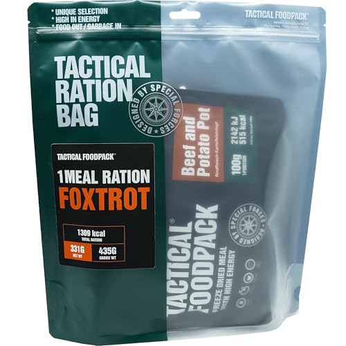 Tactical Foodpack Foxtrot - Gefriergetrocknete Mahlzeiten I zum Verzehr bereit I MRE I Survival I Outdoor Nahrung I Trekking Nahrung I Expedition I Office von Tactical Foodpack