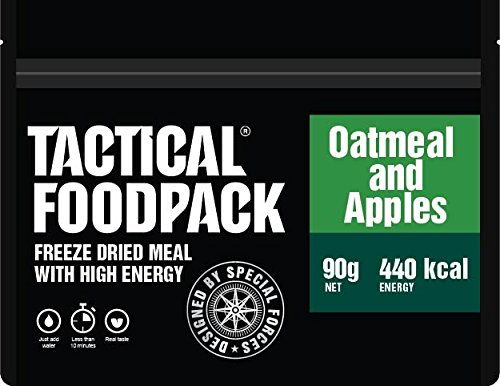 Tactical Foodpack Oatmeal and Apples - Freeze Dried Meals I Ready to Eat I MRE I Survival I Outdoor Food I Trekking Food I Expedition I Office von Tactical Foodpack