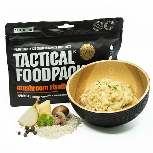 Tactical Foodpack Pilzrisotto in großer Portion - Gefriergetrocknete Mahlzeiten I zum Verzehr bereit I MRE I Survival I Outdoor Nahrung I Trekking Nahrung I Expedition I Büro von Tactical Foodpack