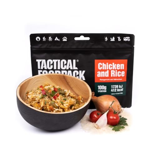 Tactical Foodpack Chicken and Rice - Gefriergetrocknete Mahlzeiten I zum Verzehr bereit I MRE I Survival I Outdoor Nahrung I Trekking Nahrung I Expedition I Office von Tactical Foodpack