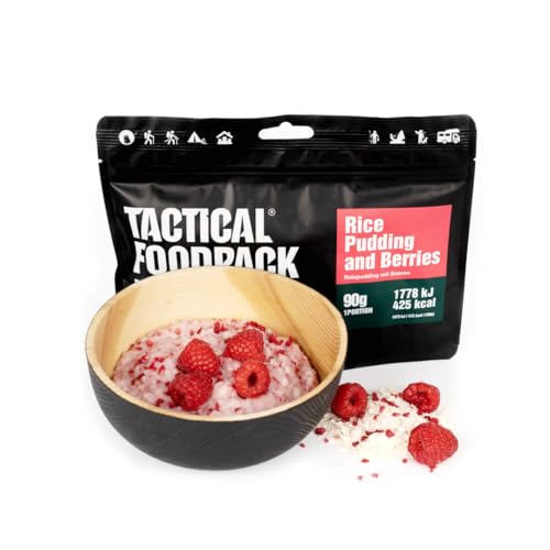 Tactical Foodpack Reispudding mit Beeren - Gefriergetrocknete Mahlzeiten I zum Verzehr bereit I MRE I Survival I Outdoor Nahrung I Trekking Nahrung I Expedition I Office von Tactical Foodpack