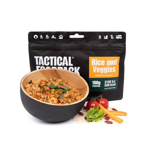 Tactical Foodpack Rice and Veggies - Gefriergetrocknete Mahlzeiten I zum Verzehr bereit I MRE I Survival I Outdoor Nahrung I Trekking Nahrung I Expedition I Office von Tactical Foodpack