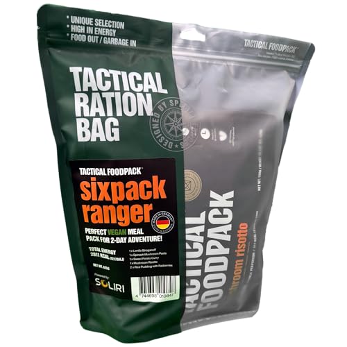 Tactical Fooodpack - Ranger | 6 x gefriergetrocknete Premium Mahlzeiten - Instant Outdoor Nahrung für Camping, Trekking und Büro | Natürliche Zutaten, Lange Haltbarkeit. NEUE REZEPTUR von Tactical Foodpack