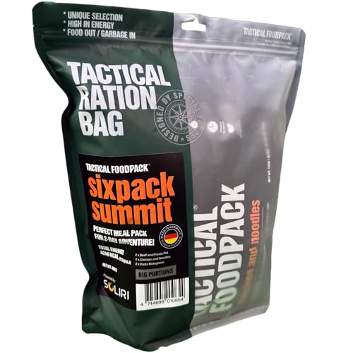 Tactical Fooodpack - Summit | 6 x gefriergetrocknete Big Pack Premium Mahlzeiten - Instant Outdoor Nahrung für Camping, Trekking und Büro | Natürliche Zutaten, Lange Haltbarkeit. NEUE REZEPTUR von Tactical Foodpack