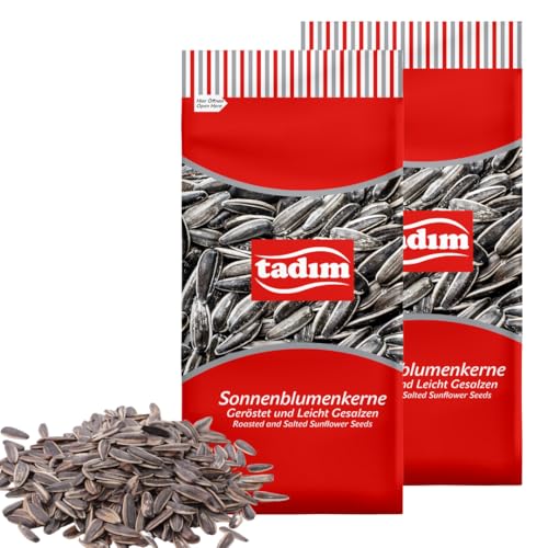 TADIM - Geröstete und gesalzene schwarze Sonnenblumenkerne (2 x 325 g) von Tadim