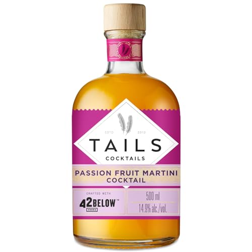 TAILS Cocktails Passion Fruit Martini Cocktail, Trinkfertiger Premixed Vodka-Cocktail, 14,9% vol., 50cl / 500ml von Tails