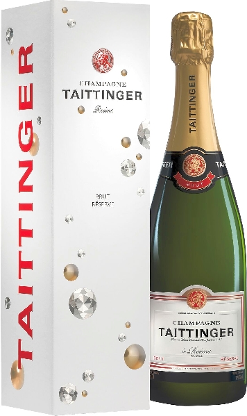 Taittinger Champagne Brut Reserve in Diamond Geschenkverpackung Jg. 40 Proz. Chardonnay, 40 Proz. Pinot Noir, 20 Proz. Pinot Meunier von Taittinger