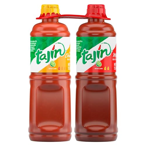 Tajin Fruchtige Chamoy Sauce 436.0 g und milde heiße Sauce 436.0 g Variety Pack Bundle 455ml (2 Stück) von Tajin