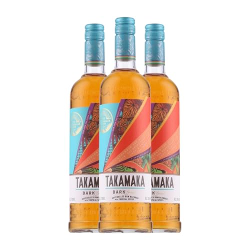 Rum Takamaka Dark Spiced 70 cl (Karton mit 3 Flaschen von 70 cl) von Takamaka