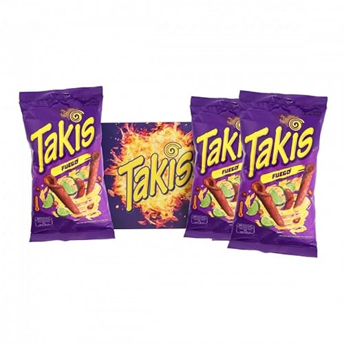 3-pack Takis - 3 x 100 g - verschiedene Geschmäcker - Multipack-Box tortilla Chips (Fuego) von Takis