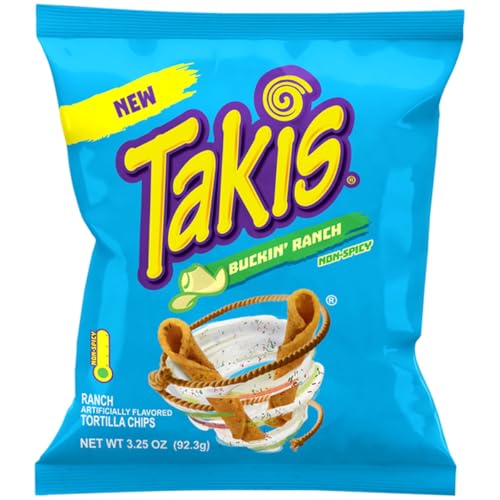 Takis Bucking Ranch 92,3g (1x Packung) - NEUER Geschmack - Viraler TikTok Trend (Ranchgeschmack) von Takis