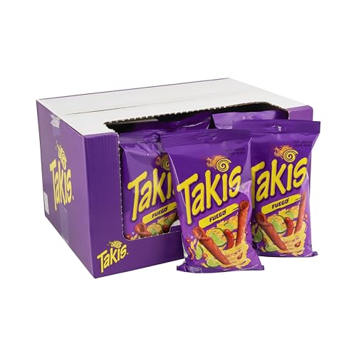 Takis Corn Chips - 18 x 100g - DIE heißen Chips der Stunde im Vorteilspack (Fuego) von Takis