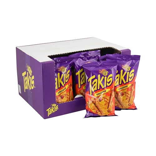 Takis Corn Chips - 18 x 100g - DIE heißen Chips der Stunde im Vorteilspack (Volcano) von Takis