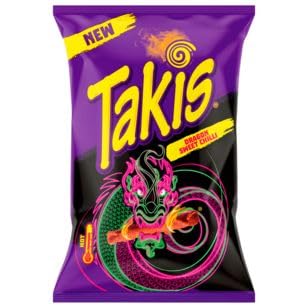 Takis Dragon Sweet Chilli Chips, 18er Pack (18 x 100g) von Takis