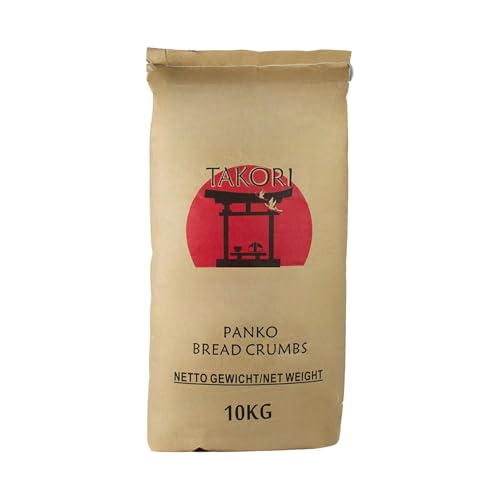 Panko Paniermehl, Semmelbrösel im 10KG Sack aus feiner Panade perfekt zum Frittieren oder Braten, Paniermehl von Takori qualitativ hochwertig und geschmacksintensiv, Panko-Mehl von Takori