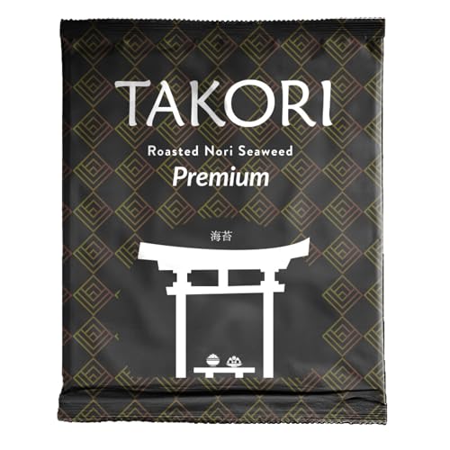 Takori - Sushi Nori Premium Algenblätter 10x100 Blatt (1000 Blätter), Nori Blätter halb für Sushi, 10x20cm Algenblätter in hoher Qualität & reißfest, Nori Sushi Blätter ideal geeignet für Maki Sushi von Takori