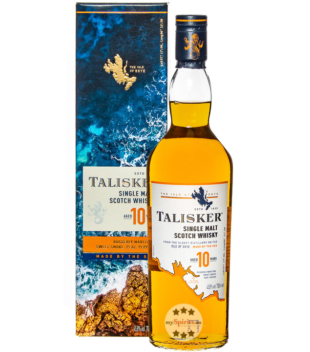 Talisker 10 Jahre Single Malt Scotch Whisky (45,8 % vol., 0,7 Liter) von Talisker Distillery