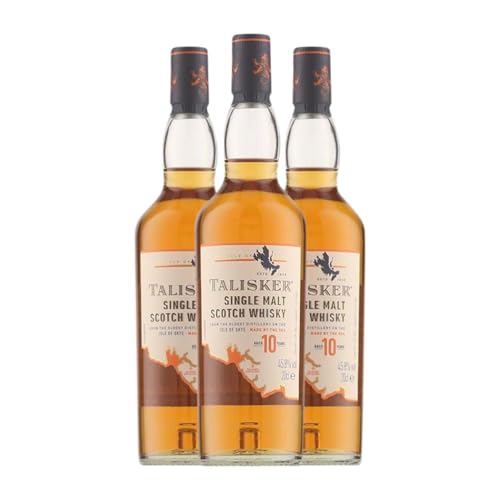 Whiskey Single Malt Talisker 10 Jahre Kleine Flasche 20 cl (Karton mit 3 Kleine Flasche von 20 cl) von Talisker Distillery