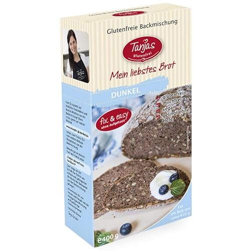 Glutenfreie Brotbackmischung DUNKEL 6 x 400g von Tanjas glutenfrei