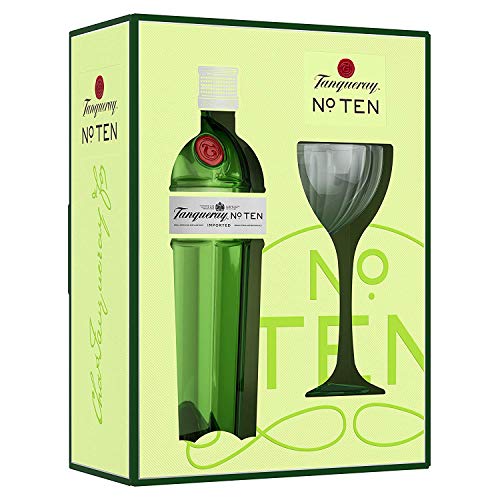 Tanqueray Gin No. TEN + Cocktailglas im Geschenkkarton, (1 x 0.7 l) von Tanqueray