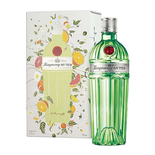 Tanqueray No. Ten, Destillierter Gin, in Geschenkverpackung, Flasche, 47.3%, 700 ml, 751910 von Tanqueray