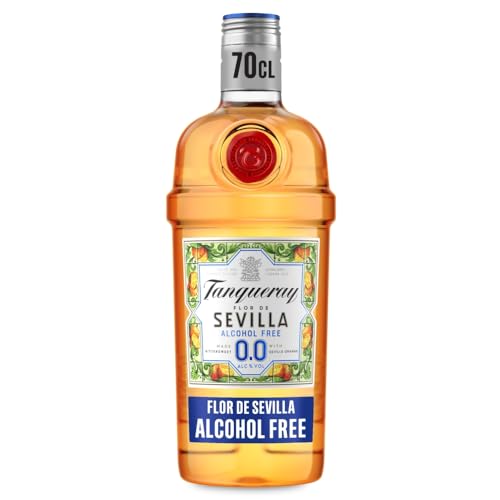 Tanqueray Flor De Sevilla 0,0%, alkoholfreie Gin-Alternative, bittersüßer Geschmack von Sevilla-Orangen vereint mit Gin-Botanicals, spritzig & fruchtig, 700 ml Einzelflasche von Tanqueray