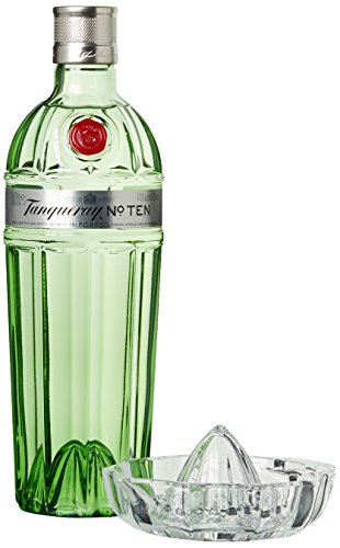 Tanqueray Ten London Gin Limited Editon mit Kristall-Zitronenpresse und Geschenkverpackung (1 x 0.7 l) von Tanqueray