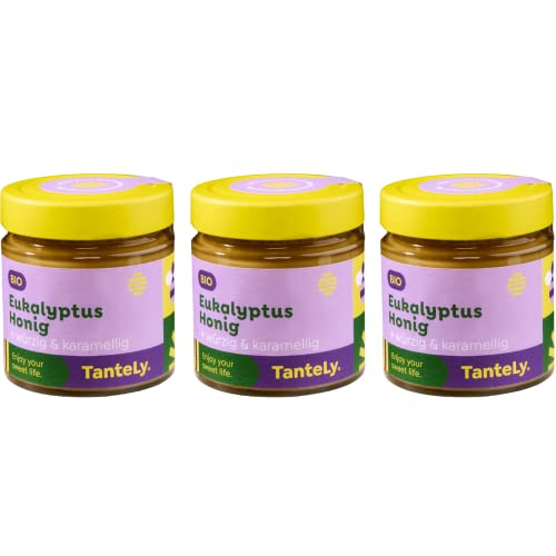 TanteLy Bio Eukalyptushonig 3er Set für Genuss (3 x 250 g) von TanteLy