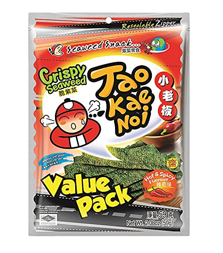 TAO KAE NOI - Knusprige Meeresalgen Hot & Spicy, (1 X 59 GR) von Tao Kae Noi