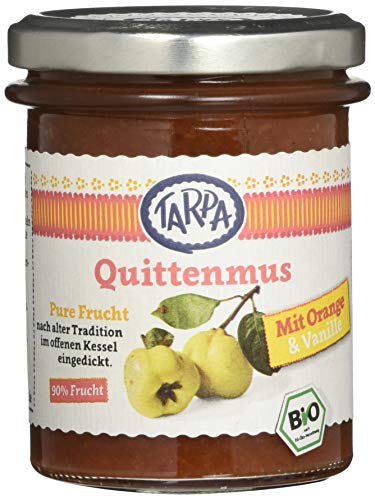 Tarpa Bio Quittenmus mit Orangenschalen und Vanille, 4er Pack (4 x 210 g) von Tarpa