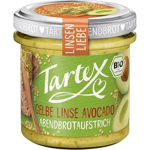 Tartex Linsen Liebe Gelbe Linse Avocado - Bio - 140g x 6-6er Pack VPE von Tartex