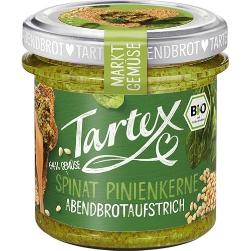 Tartex Markt-Gemüse Spinat Pinienkerne - Bio - 135g x 6-6er Pack VPE von Tartex