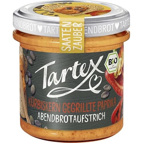 Tartex Saaten Zauber Kürbiskern gegrillte Paprika - Bio - 135g x 6-6er Pack VPE von Tartex