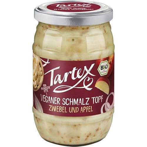 Tartex Veganer Schmalz Topf Zwiebel und Apfel - Bio - 250g x 6-6er Pack VPE von Tartex