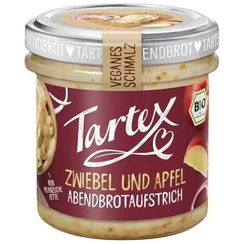 Tartex Veganes Schmalz Zwiebel und Apfel - Bio - 125g x 6-6er Pack VPE von Tartex