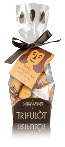 Tartuflanghe - Tartufi Dolci d'Alba - TRIFULÒT MINI SWEET CARAMELL & Salz Praline D'ALBA - 180g neues Design 2024 von TartufLanghe