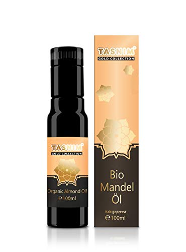 Tasnim® Bio Mandelöl • kaltgepresst • naturrein • 100ml UV-Schutz Glasflasche • Premium Qualität • Made in EU von Tasnim