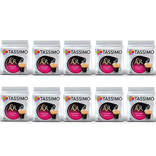 TASSIMO L'OR Cafe Lange intensive Kaffeepads - 10 Packungen (160 Getränke) von Tassimo