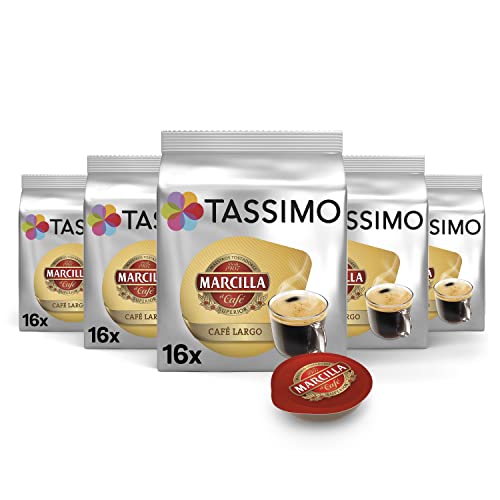 TASSIMO Marcilla Cafe Large Breakfast Kaffee Kapseln T Discs 5er Pack, 80 Getränke von Tassimo