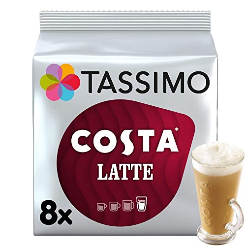 Tassimo Costa Latte Coffee Pods (Pack of 5, Total 80 pods, 40 servings) von Tassimo