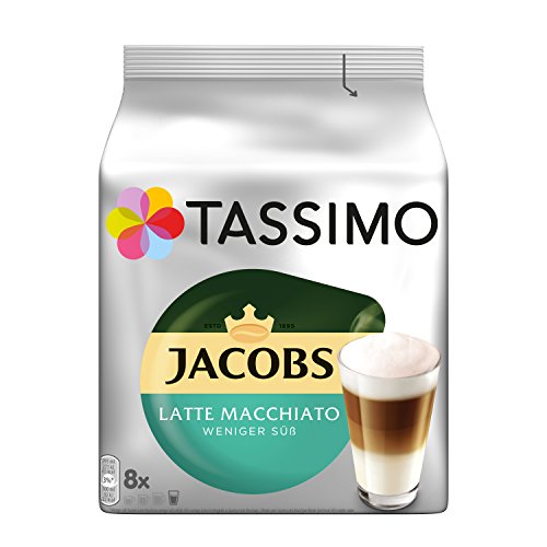 Tassimo Jacobs Latte Macchiato weniger süß, 5er Pack Kaffeespezialität T Discs (5 x 8 Getränke) von Tassimo