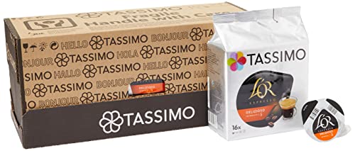 Tassimo Kaffee L'OR Espresso Delizioso 16 Kapseln - 5 Packungen (80 Getränke) von Tassimo