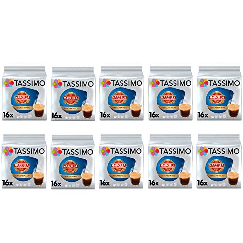 Tassimo Kaffee Marcilla Decaf Kaffeepads - 10 Packungen (160 Getränke) von Tassimo